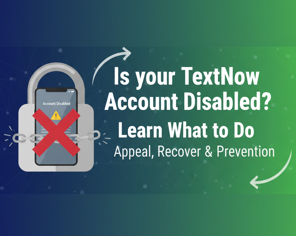 Is your TextNow Account Disabled? Learn What to Do - Appeal, Recover & Prevention 1 account disabled